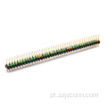 Conector de cabeçalho de pino de 2,54 mm fileira dupla reta